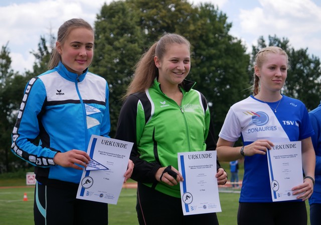 Siegerehrung Kugelstoßen