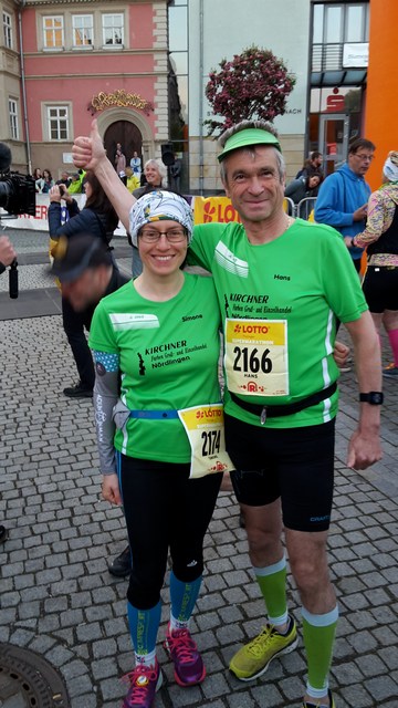 Hans Niederhuber und Simone Müller vor dem Start