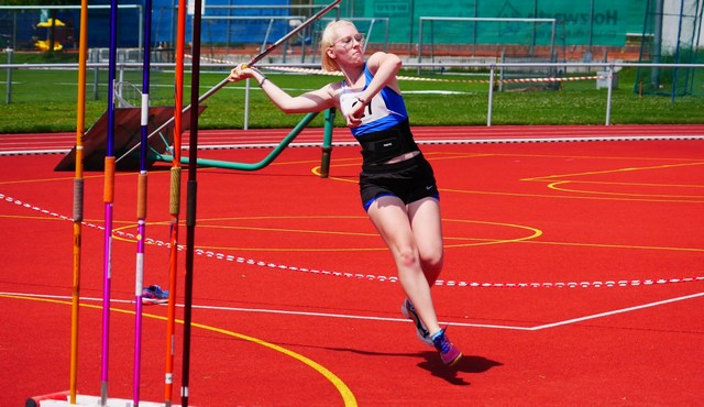 Mia Bergmiller bei ihrem besten Wurf