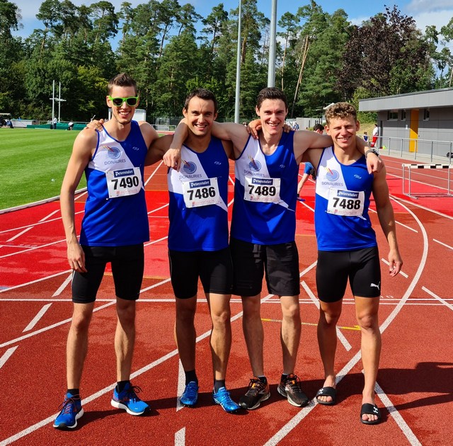 Die 4x400m Staffel der LG Donau-Ries