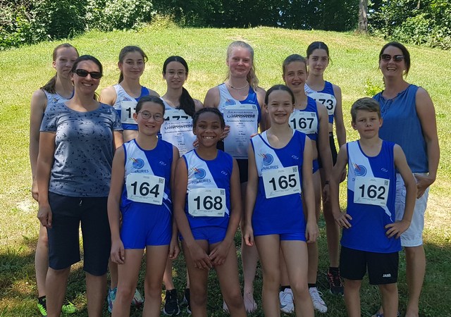 Die Nördliner Athleten mit ihren Trainerinnen Simone und Dagmar